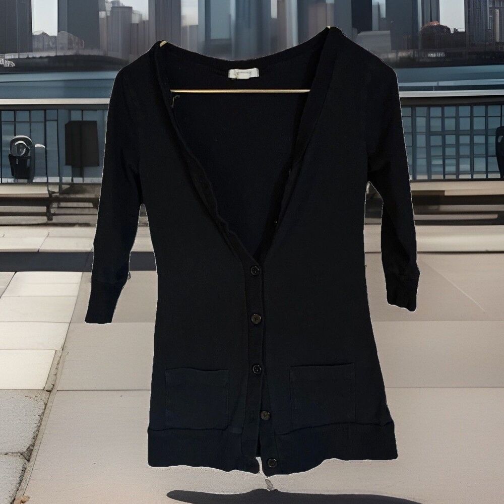 Love Culture Women's Small Black Cardigan Sweater Excellent